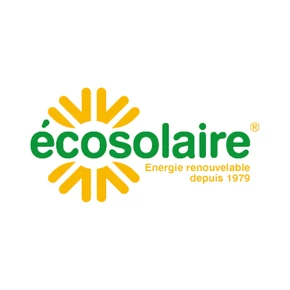 Logo ou pictogramme du label ÉcoSolaire présentant les critères de certification pour les énergies renouvelables et solutions écologiques. Format carré ou rectangulaire adapté à une section de certifications, avec une palette de couleurs professionnelle mettant en avant les thèmes de l'énergie durable.